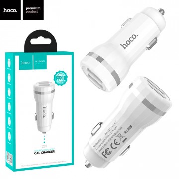 Автомобильное зарядное устройство Hoco Z27 2USB 2.4A micro-USB white в Одессе