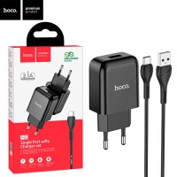 Сетевое зарядное устройство Hoco N2 1USB 2.1A Type-C black