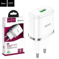 Сетевое зарядное устройство Hoco N3 QC3.0 1USB 3A white