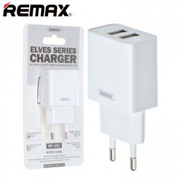 Сетевое зарядное устройство Remax RP-U51 2USB 2.1 white в Одессе