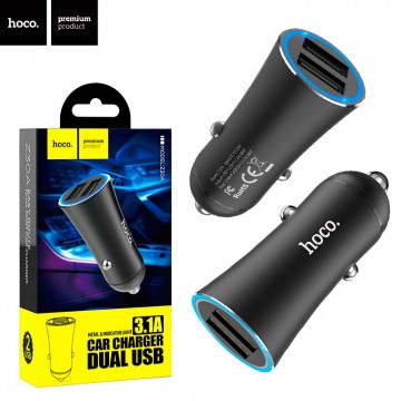 Автомобильное зарядное устройство Hoco Z30A 2USB 3.1A black в Одессе