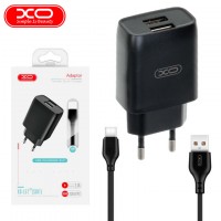 Сетевое зарядное устройство XO L57 2USB 2.4A Type-C black