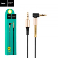 AUX кабель 3.5mm Hoco UPA02 Spring Audio 1м черный