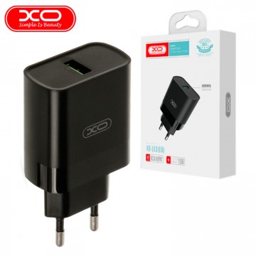 Сетевое зарядное устройство XO L63 QC3.0 1USB 15W black в Одессе