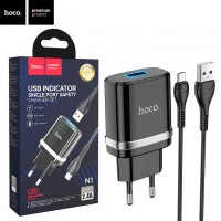 Сетевое зарядное устройство Hoco N1 1USB 2.4A micro-USB black