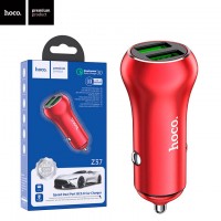 Автомобильное зарядное устройство Hoco Z37 QC3.0 2USB red