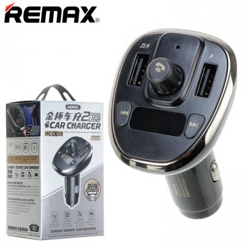 FM модулятор Remax RCC109 2USB 3A черный в Одессе