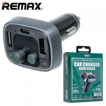 FM модулятор Remax RCC230 2USB 4.8A серый в Одессе