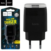 Сетевое зарядное устройство Hoco C73A 2USB 2.4A black