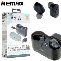 Bluetooth наушники с микрофоном Remax TWS-22 черные