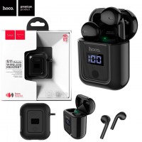Bluetooth наушники с микрофоном Hoco S11 + black silicone case черные