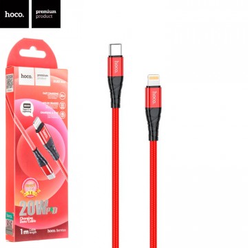 USB кабель Hoco DU02 Max PD Type-C - Lightning 1m красный в Одессе