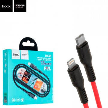 USB кабель Hoco DX21 Type-C - Lightning 1m красный в Одессе