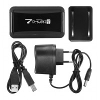 USB Hub 7 PORT USB 2.0 + adapter black