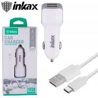 Автомобильное зарядное устройство inkax CC-05 Type-C white