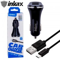 Автомобильное зарядное устройство inkax CC-12 micro-USB black