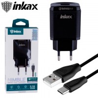 Сетевое зарядное устройство inkax CD-53 Type-C QC 3.0 black