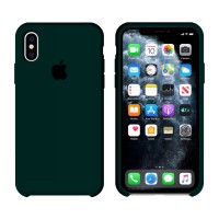 Чехол Silicone Case Original iPhone XS Max №49 (Dark green) (N56)