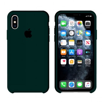 Чехол Silicone Case Original iPhone XS Max №49 (Dark green) (N56) в Одессе