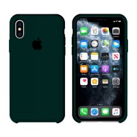 Чехол Silicone Case Original iPhone X, iPhone XS №49 (Dark green) (N56)