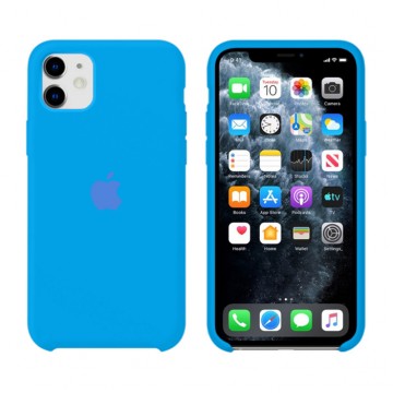 Чехол Silicone Case Original iPhone 11 № 3 (Deep Lake Blue) (N03) в Одессе