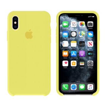 Чехол Silicone Case Original iPhone X, iPhone XS №37 (Lemon yellow) в Одессе