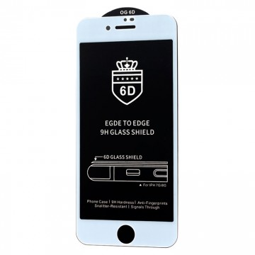 Защитное стекло 6D OG Crown iPhone 6 white в Одессе