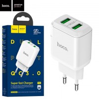 Сетевое зарядное устройство Hoco N6 QC3.0 2USB 3.0A white