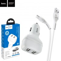 Автомобильное зарядное устройство Hoco Z36 2USB 2.4A micro-USB white