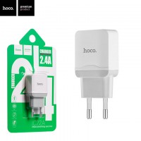 Сетевое зарядное устройство Hoco C22A 1USB 2.4A white