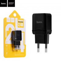 Сетевое зарядное устройство Hoco C22A 1USB 2.4A black