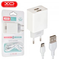 Сетевое зарядное устройство XO L65 2USB 2.4A Type-C white