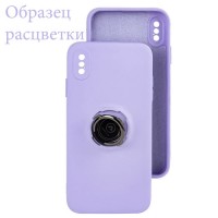 Чехол Silicone Cover Ring 3в1 iPhone 6 Plus, iPhone 7 Plus, iPhone 8 Plus сиреневый