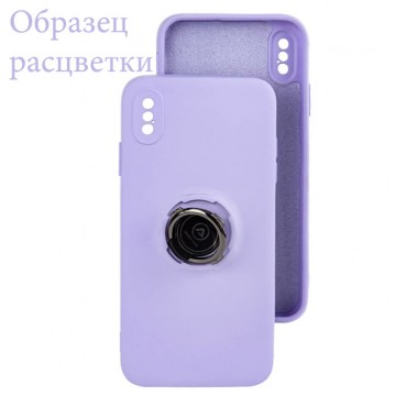 Чехол Silicone Cover Ring 3в1 iPhone 12 Mini сиреневый в Одессе