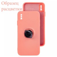 Чехол Silicone Cover Ring 3в1 iPhone 12 Mini коралловый