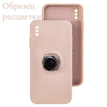 Чехол Silicone Cover Ring 3в1 iPhone 11 Pro Max бледно-розовый в Одессе