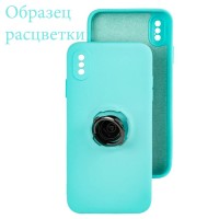 Чехол Silicone Cover Ring 3в1 iPhone 11 бирюзовый