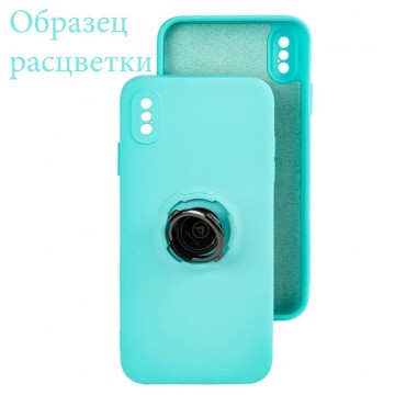 Чехол Silicone Cover Ring 3в1 iPhone 11 Pro Max бирюзовый в Одессе