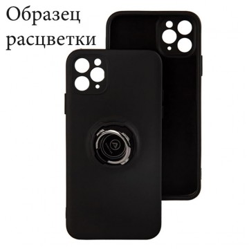 Чехол Silicone Cover Ring 3в1 iPhone XR черный в Одессе