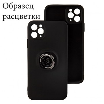 Чехол Silicone Cover Ring 3в1 iPhone 11 Pro Max черный в Одессе