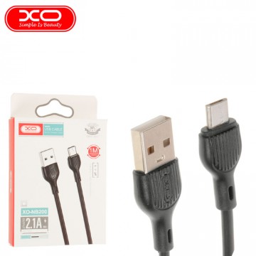 USB кабель XO NB200 micro USB 1m черный в Одессе