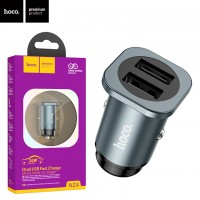 Автомобильное зарядное устройство Hoco NZ4 2USB 2.4A gray