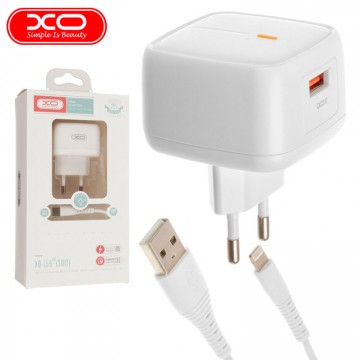 Сетевое зарядное устройство XO L59 QC3.0 1USB 18W Lightning white в Одессе