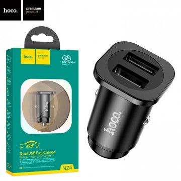 Автомобильное зарядное устройство Hoco NZ4 2USB 2.4A black в Одессе