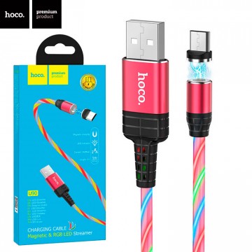 USB кабель Hoco U90 Магнитный micro USB 1m красный в Одессе