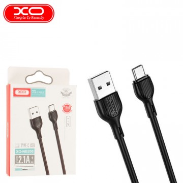 USB кабель XO NB200 Type-C 1m черный в Одессе