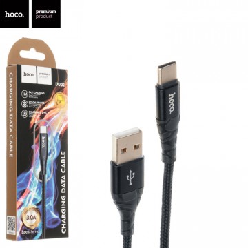 USB кабель Hoco DU02 Type-C 1m черный в Одессе