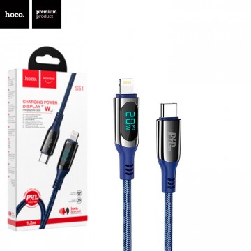 USB кабель Hoco S51 Type-C - Lightning 1.2m синий в Одессе