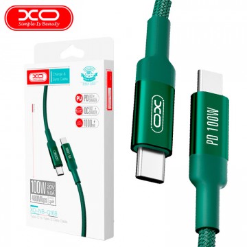 USB кабель XO NB-Q168 Type-C - Type-C 100W 1m зеленый в Одессе