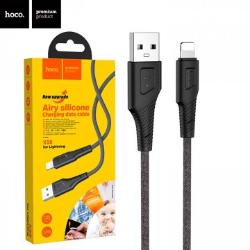 USB кабель Hoco X58 Lightning 1m черный в Одессе